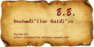 Buchmüller Balázs névjegykártya