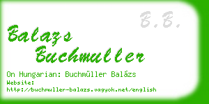 balazs buchmuller business card