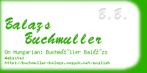 balazs buchmuller business card